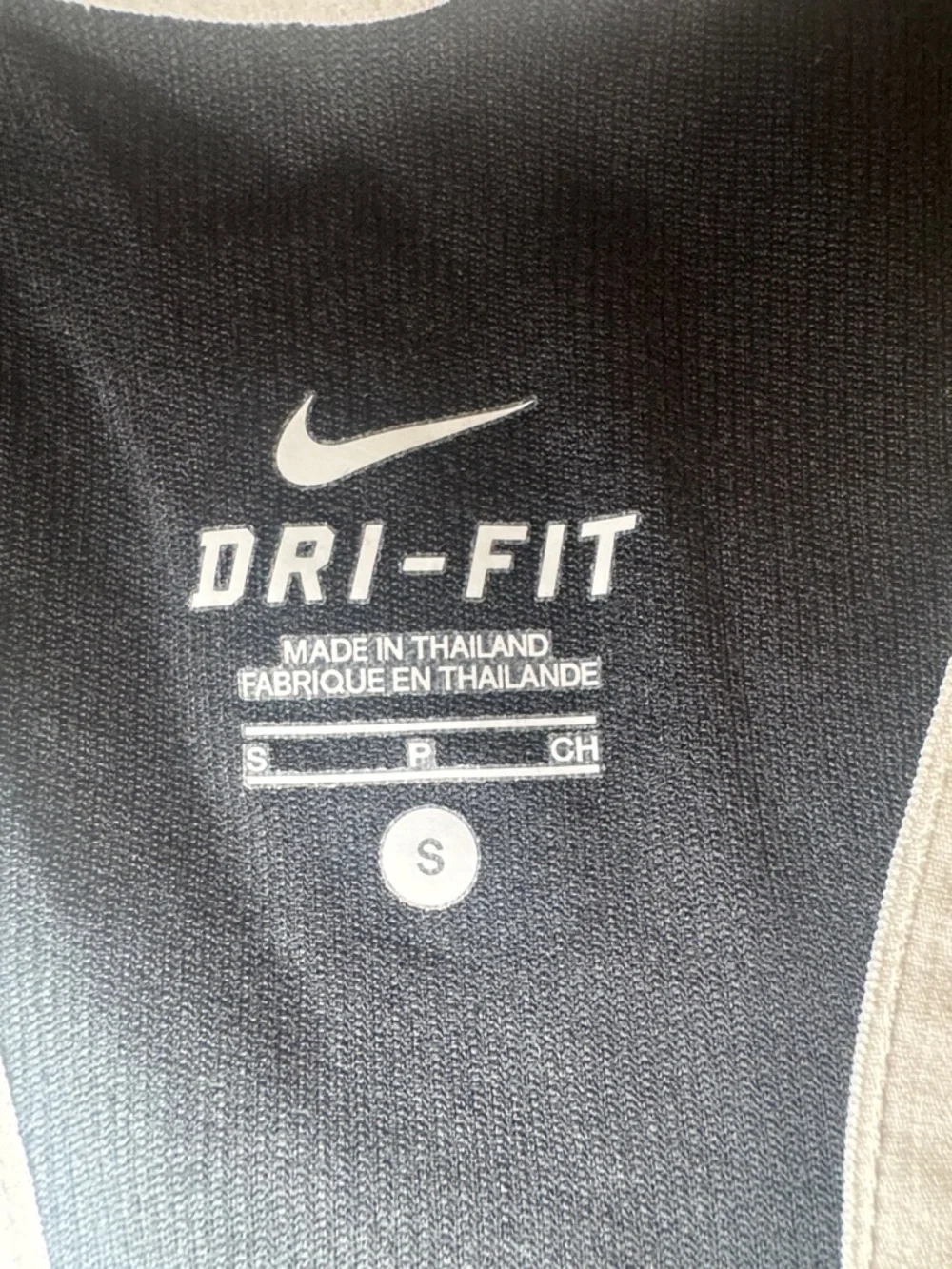 NIKE DRI-FIT Nautical Navy White V Neck Tank Stripe Insets S Small $40 EUC KL